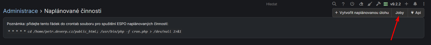 Přístup k logu úloh