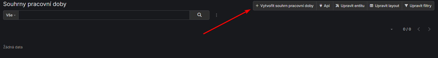 Seznam souhrnů pracovní doby