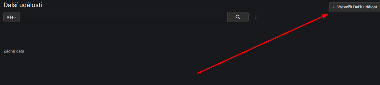 Seznam dalších událostí